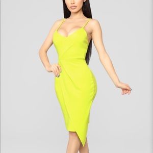 She's Hard To Miss Neon Wrap Dress